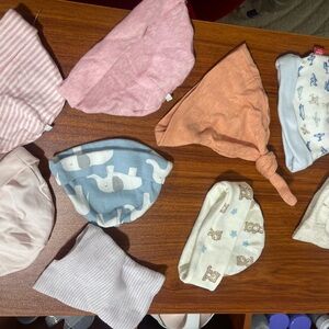Pink and Orange Baby Hats Collection